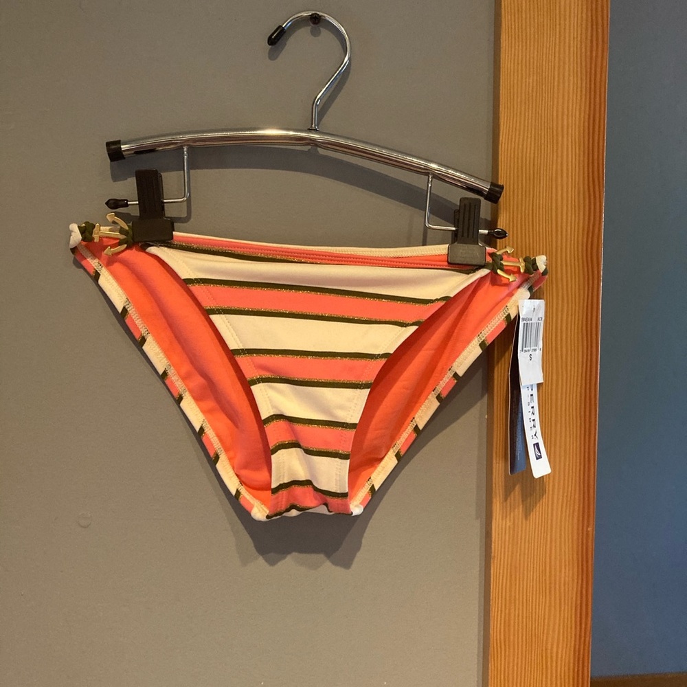 Sperry swim suit bottom bikini gold anchor accents
